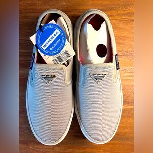 Columbia Women's Slackwater Breeze Slip PFG Boat Shoe 7.5 grey/white